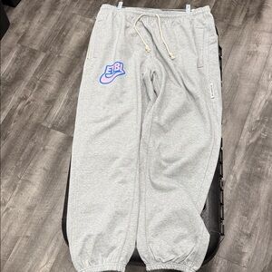 Nike EYBL Light Gray Sweatpants/joggers with Blue and Pink Logo